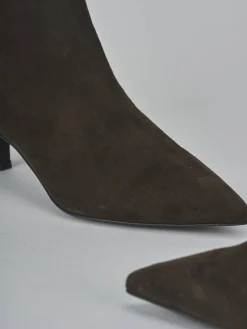 Stivaletti tacco 5cm camoscio testa