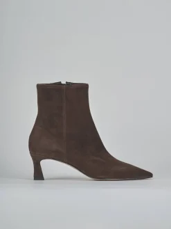 Stivaletti tacco 6cm camoscio testa