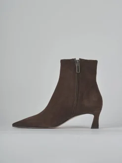 Stivaletti tacco 6cm camoscio testa