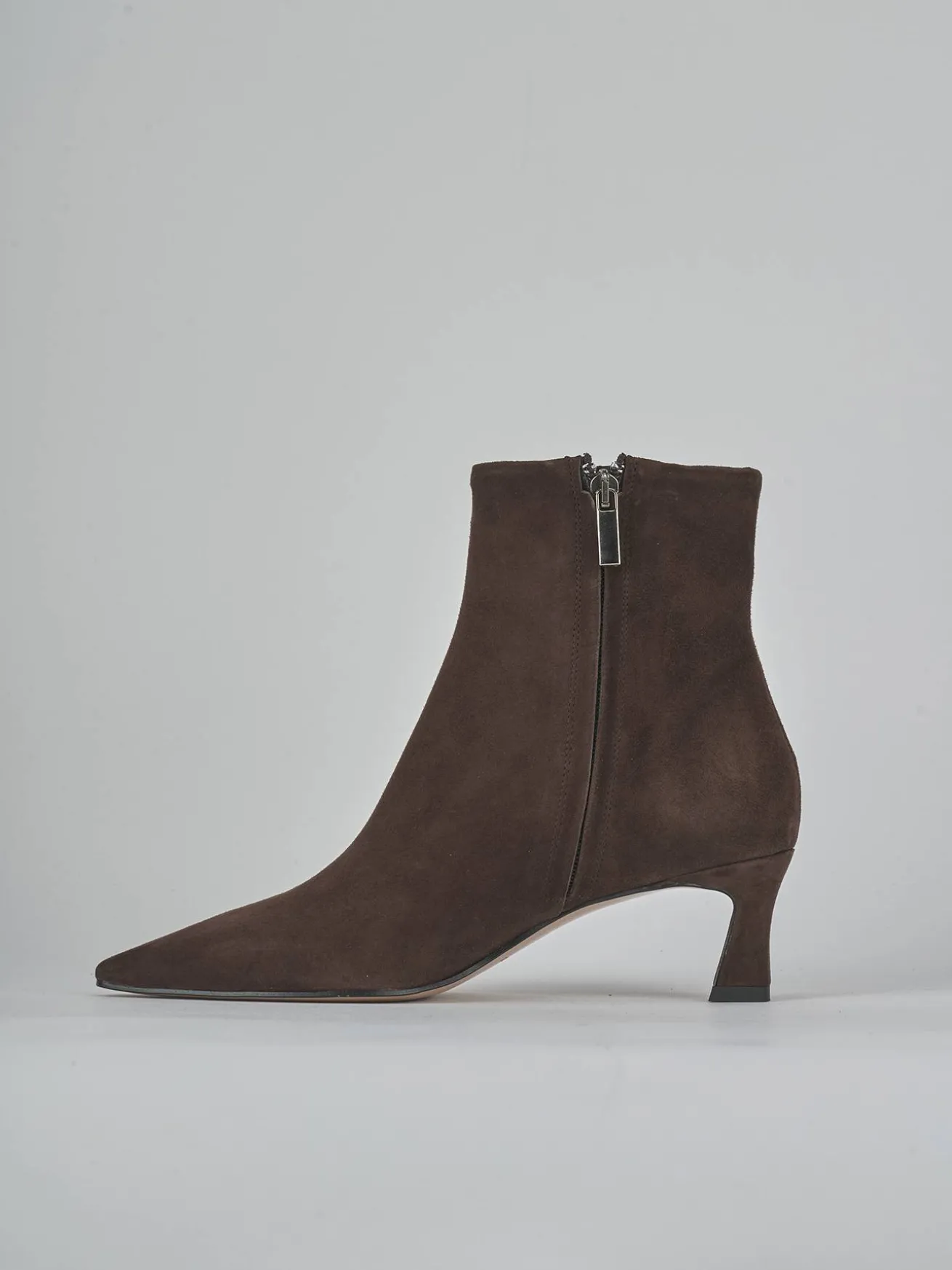 Stivaletti tacco 6cm camoscio testa