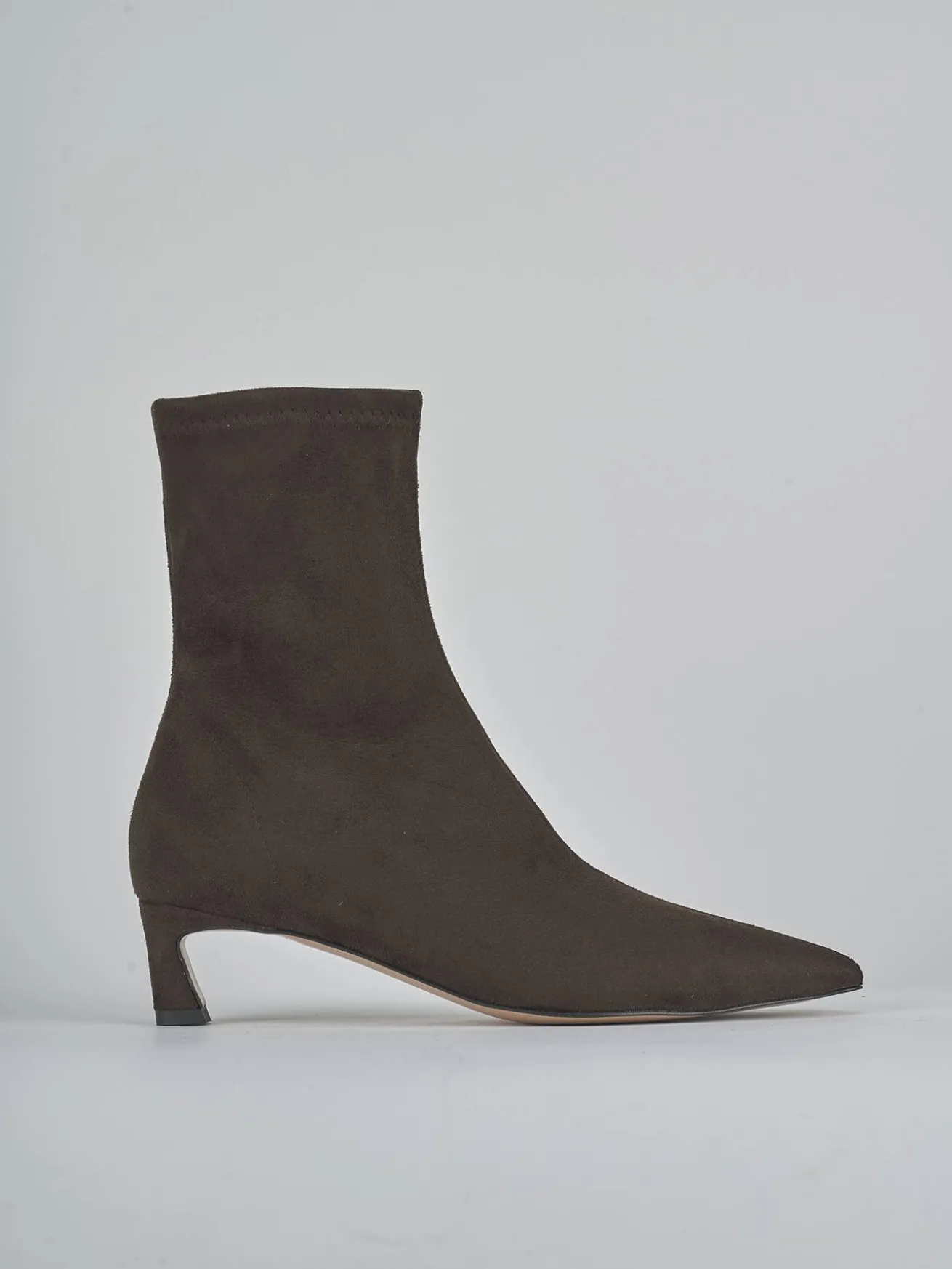 Stivaletti tacco 5cm camoscio testa