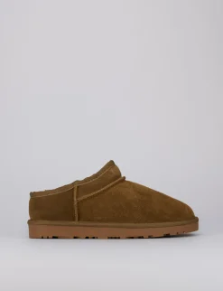 Stivaletti tacco 1cm camoscio marrone