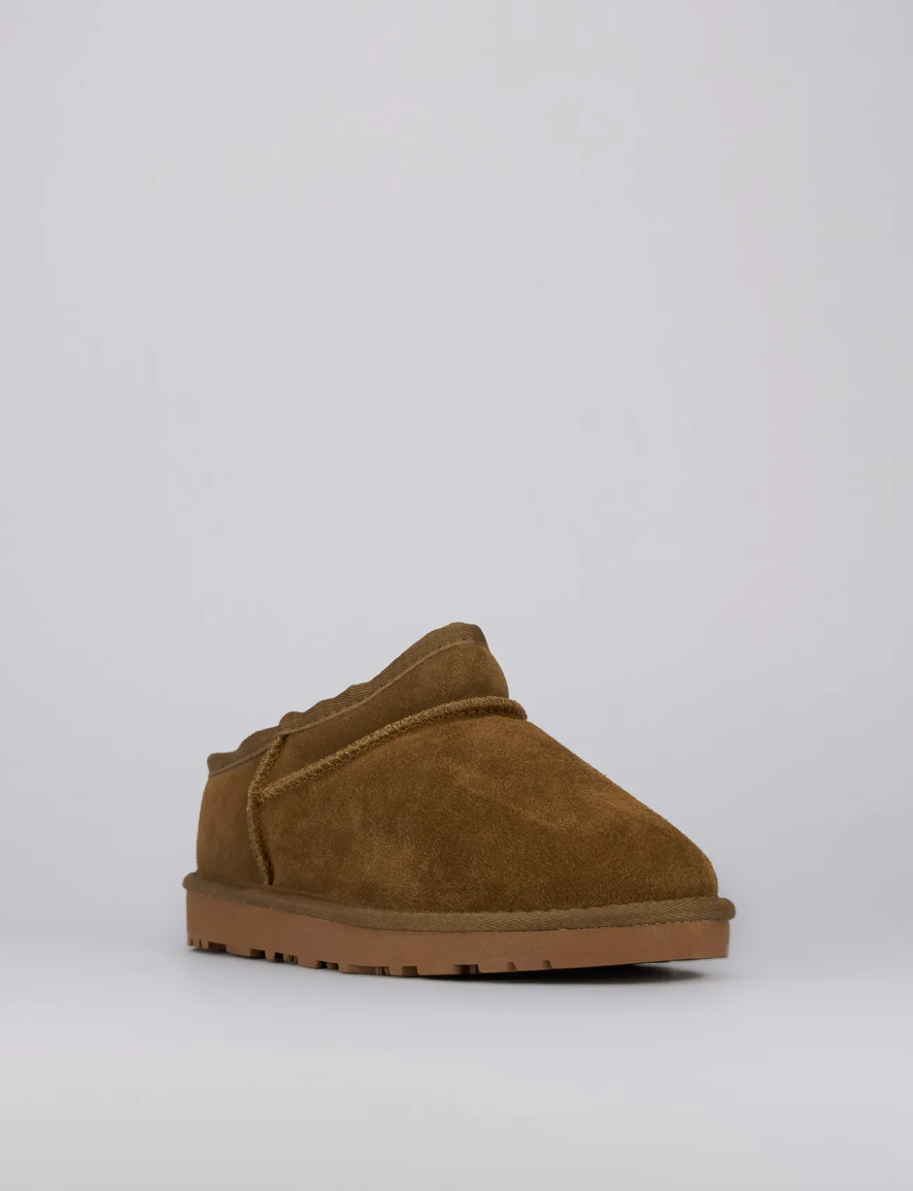 Stivaletti tacco 1cm camoscio marrone