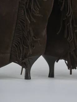 Stivaletti tacco 5cm camoscio testa