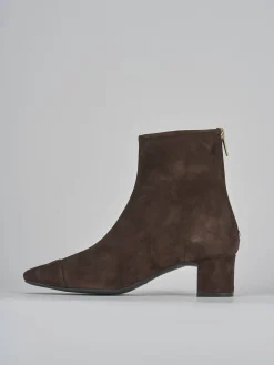 Stivaletti tacco 5cm camoscio testa