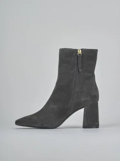 Stivaletti tacco 7cm camoscio grigio