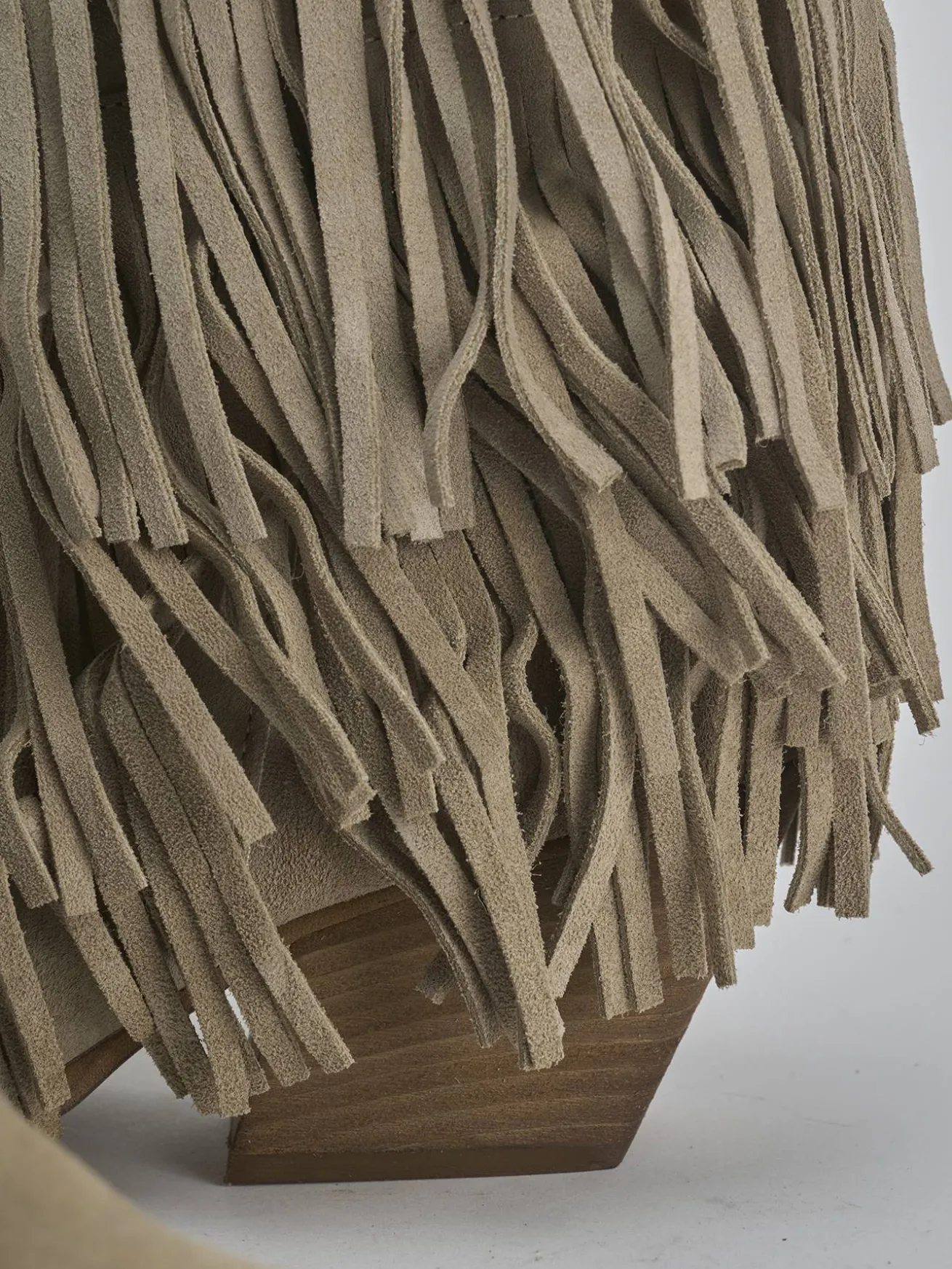 Stivaletti tacco 7cm camoscio beige