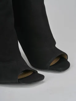 Stivaletti tacco 9cm camoscio nero