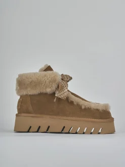 Stivaletti tacco 3cm camoscio marrone