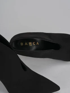 Stivaletti tacco 7cm camoscio nero