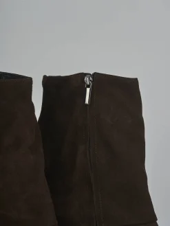 Stivaletti tacco 8cm camoscio testa