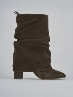 Stivaletti tacco 7cm camoscio testa