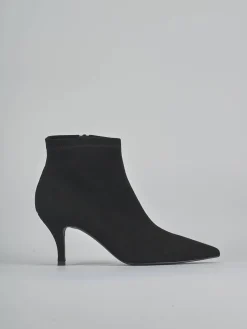Stivaletti tacco 7cm camoscio nero