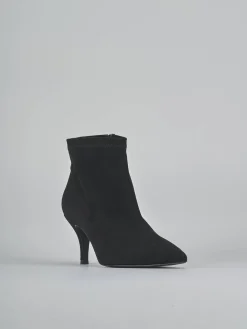 Stivaletti tacco 7cm camoscio nero