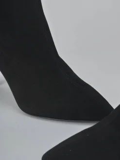 Stivaletti tacco 7cm camoscio nero