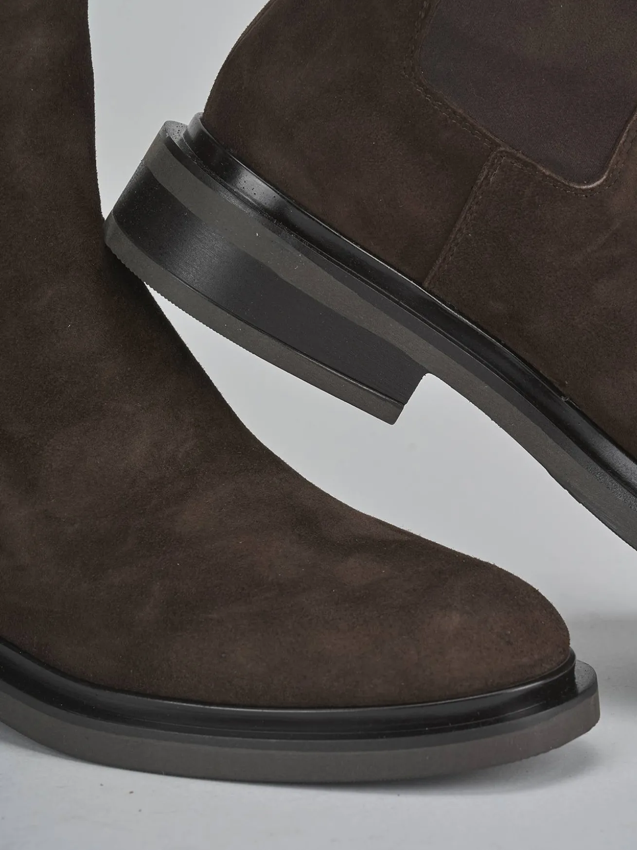 Stivaletti tacco 3cm camoscio testa