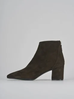 Stivaletti tacco 5cm camoscio testa