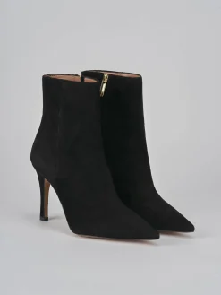 Stivaletti tacco 9cm camoscio nero