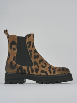 Stivaletti tacco 2cm camoscio multicolor