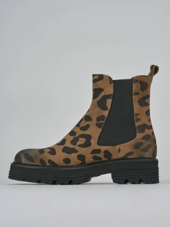 Stivaletti tacco 2cm camoscio multicolor