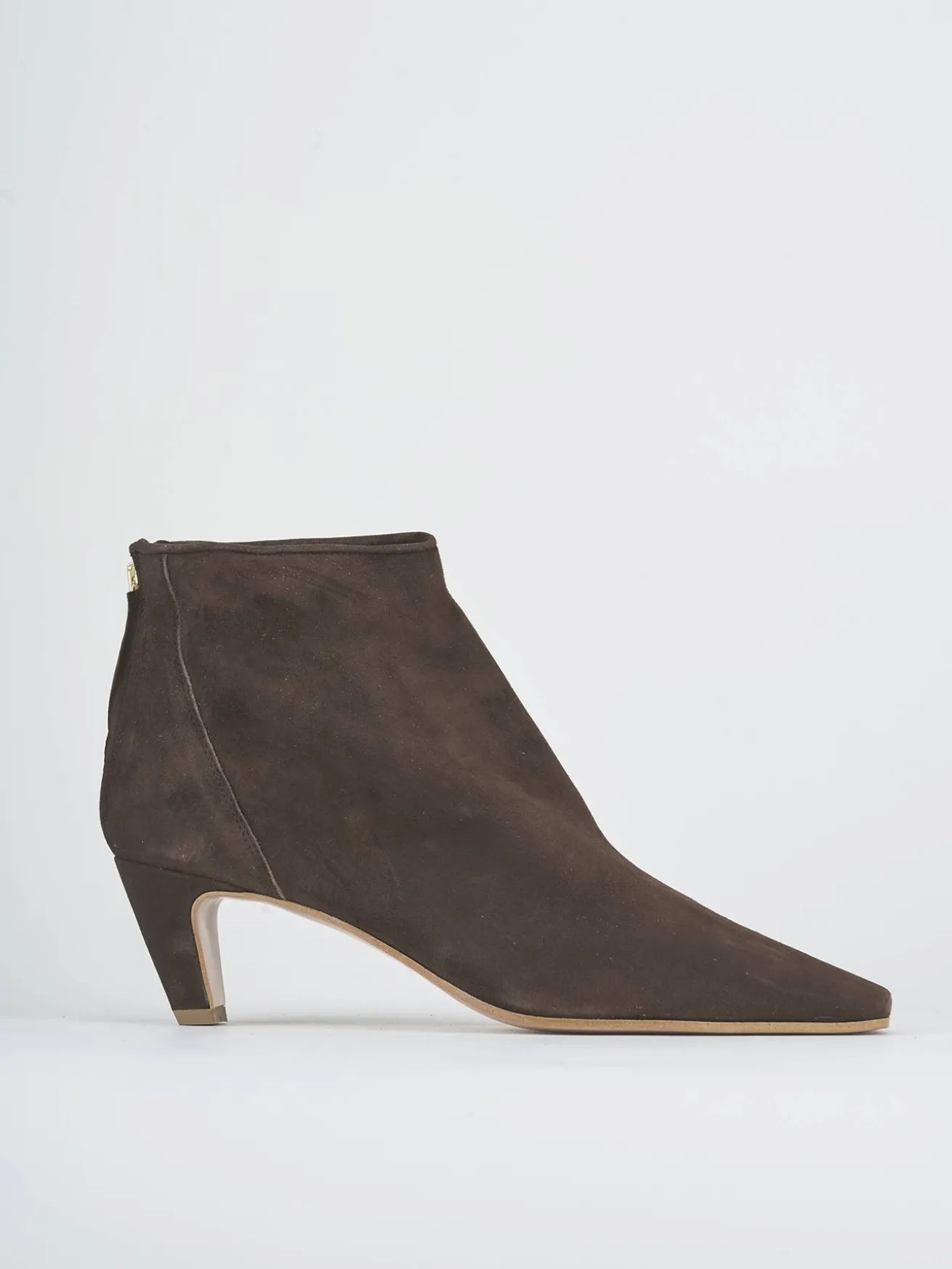 Stivaletti tacco 5cm camoscio testa