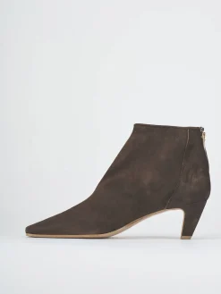 Stivaletti tacco 5cm camoscio testa