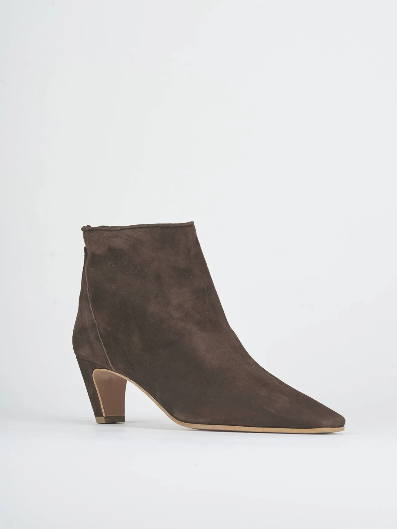 Stivaletti tacco 5cm camoscio testa