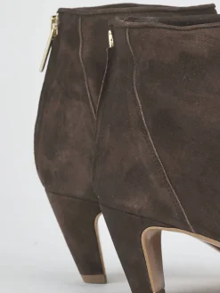 Stivaletti tacco 5cm camoscio testa