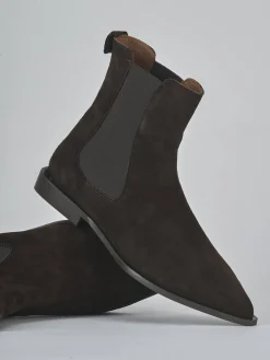 Stivaletti tacco 2cm camoscio testa