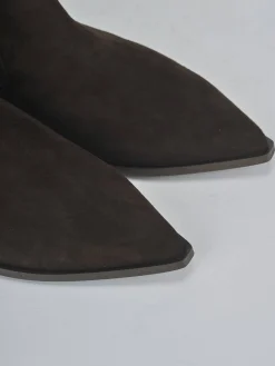 Stivaletti tacco 2cm camoscio testa