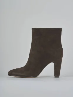 Stivaletti tacco 8cm camoscio testa