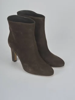 Stivaletti tacco 8cm camoscio testa