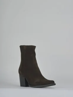 Stivaletti tacco 8cm camoscio testa