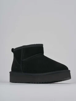 Stivaletti tacco 2cm camoscio nero