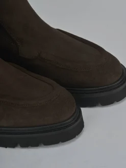 Stivaletti tacco 3cm camoscio testa