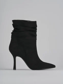 Stivaletti tacco 9cm camoscio nero