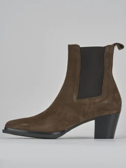 Stivaletti tacco 6cm camoscio testa