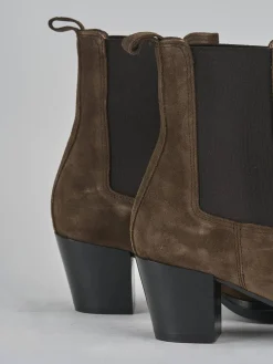 Stivaletti tacco 6cm camoscio testa