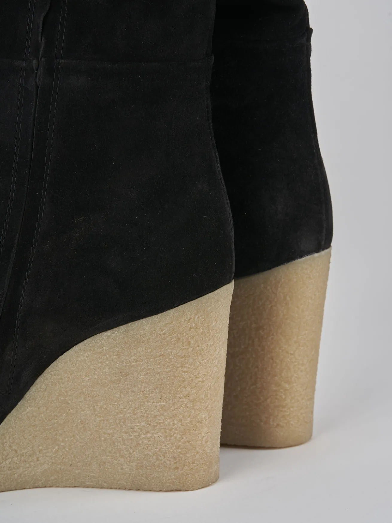 Stivaletti tacco 8cm camoscio nero