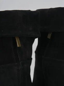 Stivaletti tacco 8cm camoscio nero