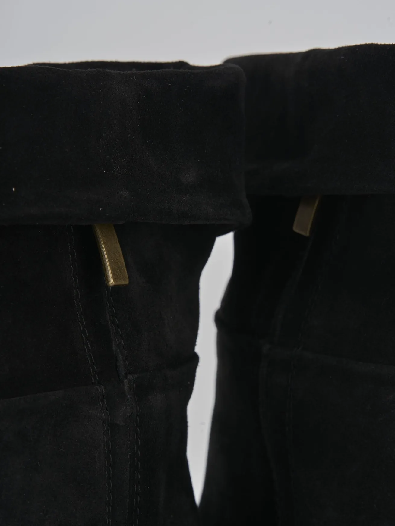 Stivaletti tacco 8cm camoscio nero