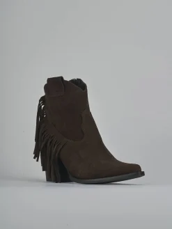 Stivaletti tacco 8cm camoscio testa