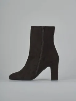 Stivaletti tacco 8cm camoscio testa