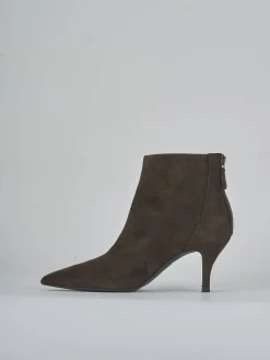 Stivaletti tacco 7cm camoscio testa