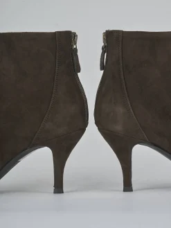 Stivaletti tacco 7cm camoscio testa