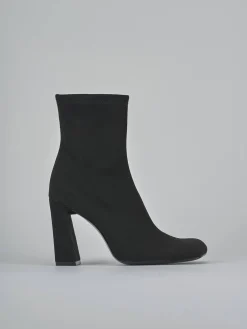 Stivaletti tacco 9cm camoscio sostenible nero