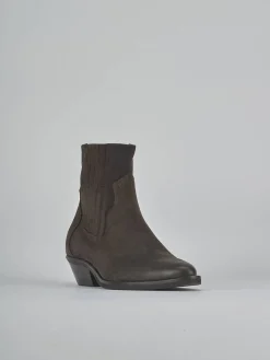 Stivaletti tacco 4cm camoscio testa