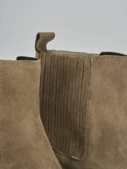 Stivaletti tacco 3cm camoscio marrone