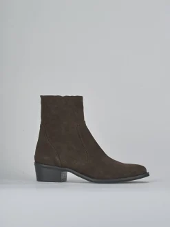 Stivaletti tacco 3cm camoscio testa