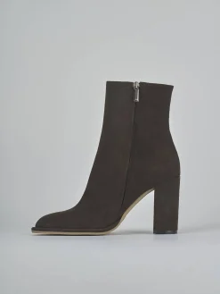 Stivaletti tacco 9cm camoscio testa